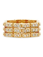 Glimmer Wave Trio 18K-Yellow-Gold & 0.54 TCW Diamond Ring