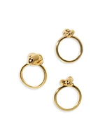 Knot 3-Piece 10K-Gold-Plated Ring Set