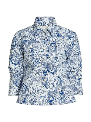 Sketchbook Floral Scrunched Canyon Jacket