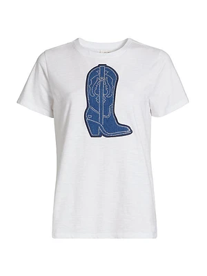 Studded Denim Boot T-Shirt