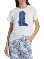 Studded Denim Boot T-Shirt