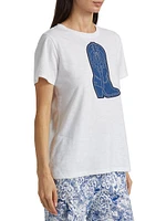 Studded Denim Boot T-Shirt