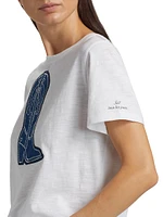 Studded Denim Boot T-Shirt