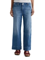Natasha Cotton Mid-Rise Wide-Leg Jeans