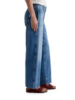 Natasha Cotton Mid-Rise Wide-Leg Jeans