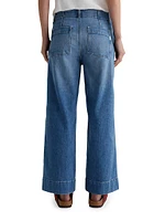 Natasha Cotton Mid-Rise Wide-Leg Jeans