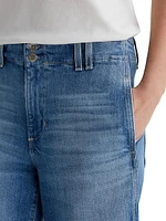 Natasha Cotton Mid-Rise Wide-Leg Jeans