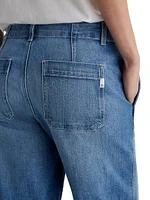 Natasha Cotton Mid-Rise Wide-Leg Jeans