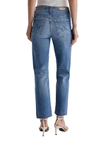 Brinley Cotton Raw-Edge Crop Jeans