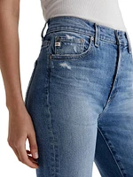 Brinley Cotton Raw-Edge Crop Jeans