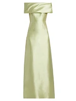 Silk-Blend Radzimir Off-the-Shoulder Column Gown