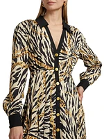 Hana Pleated Midi-Dress