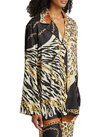 Valentina Animal-Chain-Print Top
