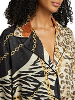 Valentina Animal-Chain-Print Top