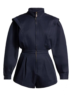 Nabil Cotton Zip-Front Romper
