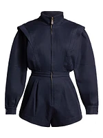 Nabil Cotton Zip-Front Romper