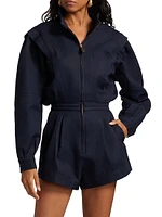 Nabil Cotton Zip-Front Romper