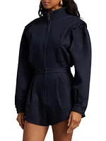 Nabil Cotton Zip-Front Romper