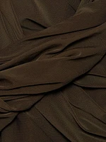 Izel Mesh Draped Minidress