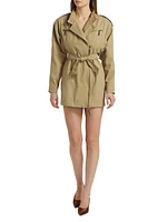Costura Stretch-Cotton Belted Minidress