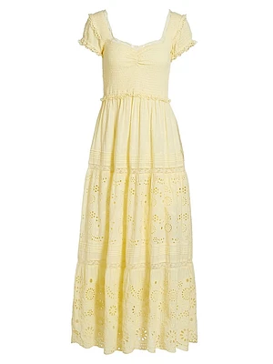 Bisolet Eyelet Cotton Maxi Dress