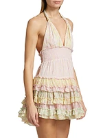 Quintelle Halterneck Ruffled A-Line Minidress