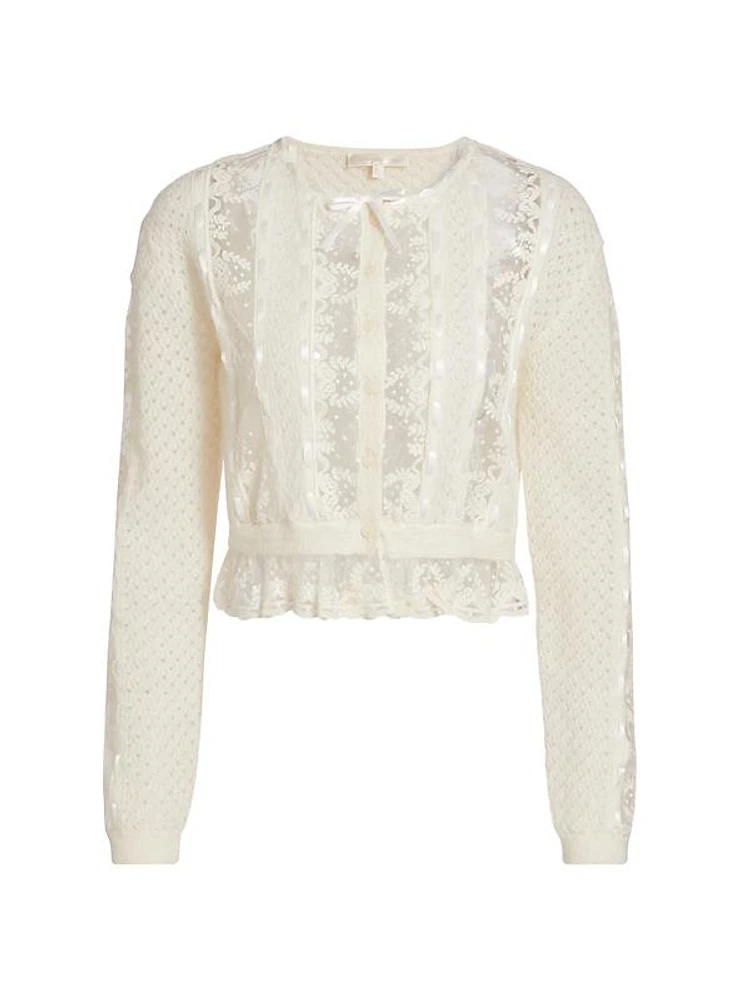 Reneley Ribbon & Lace Cardigan