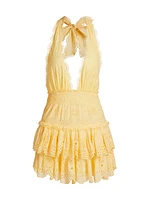 Janea Cotton Fit & Flare Tiered Minidress