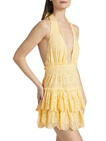 Janea Cotton Fit & Flare Tiered Minidress