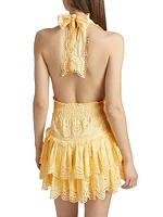 Janea Cotton Fit & Flare Tiered Minidress
