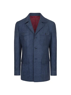 Woven Jacket with 3 Buttons