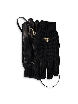 Wool and Nappa Leather Gloves