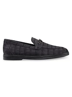 Nubuck Crocodile Leather Loafers