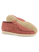 Nubuck Crocodile Leather Loafers