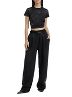 Pre-Styled Bike Short Sweatpants