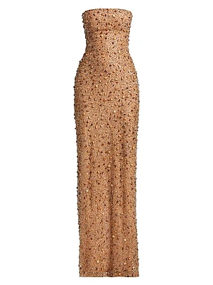 Emma Embellished Tulle Strapless Gown