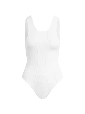 Seamed Scoopneck Bodysuit