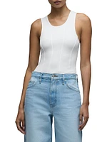 Seamed Scoopneck Bodysuit