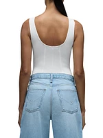 Seamed Scoopneck Bodysuit