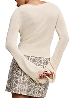 Stretch Rib-Knit Boatneck Top