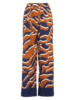 Atoll Cotton Voile & Silk Wide-Leg Pants