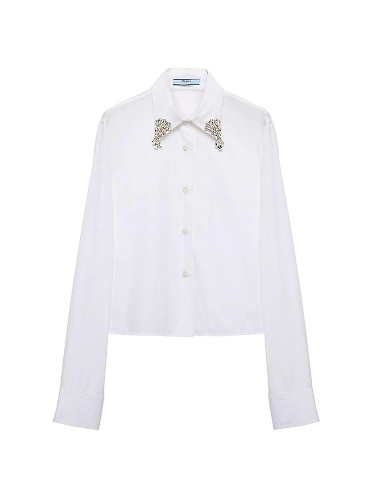 Embroidered Poplin Shirt