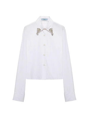 Embroidered Poplin Shirt