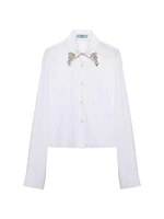 Embroidered Poplin Shirt