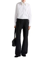Embroidered Poplin Shirt