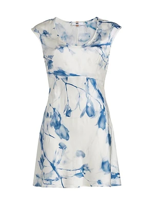 Tie-Dye Silk Minidress