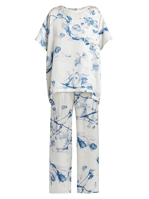Tie-Dye Silk Lounge Set