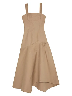 Mabel Asymmetric Midi-Dress