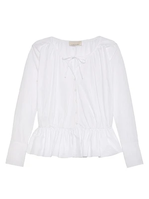 Cotton Peplum Blouse