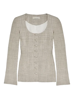 Amber Tweed Top